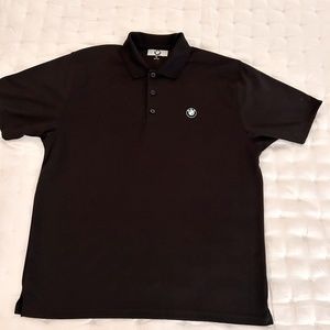 BMW Logo Short-sleeve Polo Shirt, Black, Sz Med